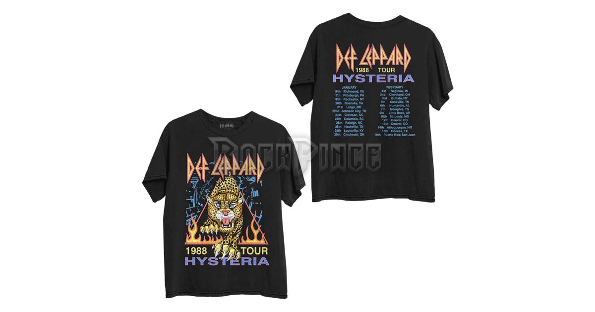 Def Leppard Hysteria 88 Unisex Póló Deflts24mb Rockpince 1522