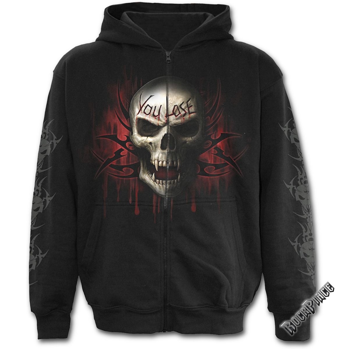 GAME OVER - Full Zip Hoody Black (Plain) - T026M464