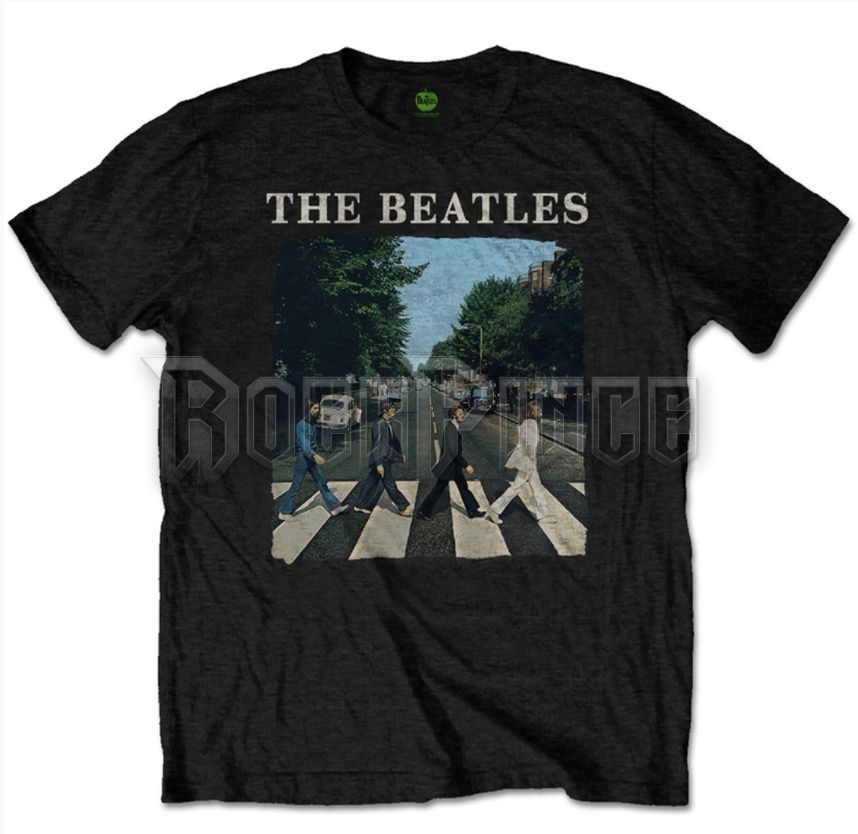 THE BEATLES - ABBEY ROAD & LOGO - unisex póló - BEATTEE46MB