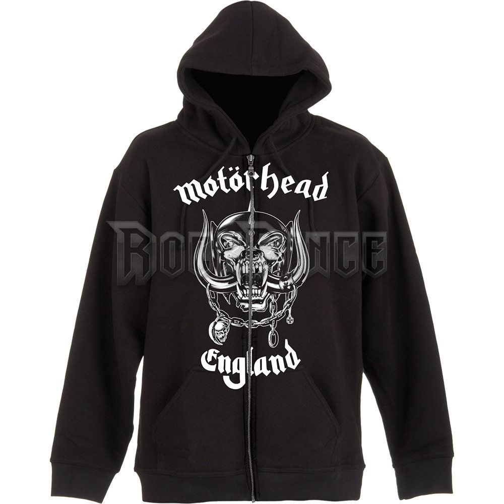 MOTÖRHEAD - ENGLAND - unisex cipzáras kapucnis pulóver - MHEADHOOD06MB