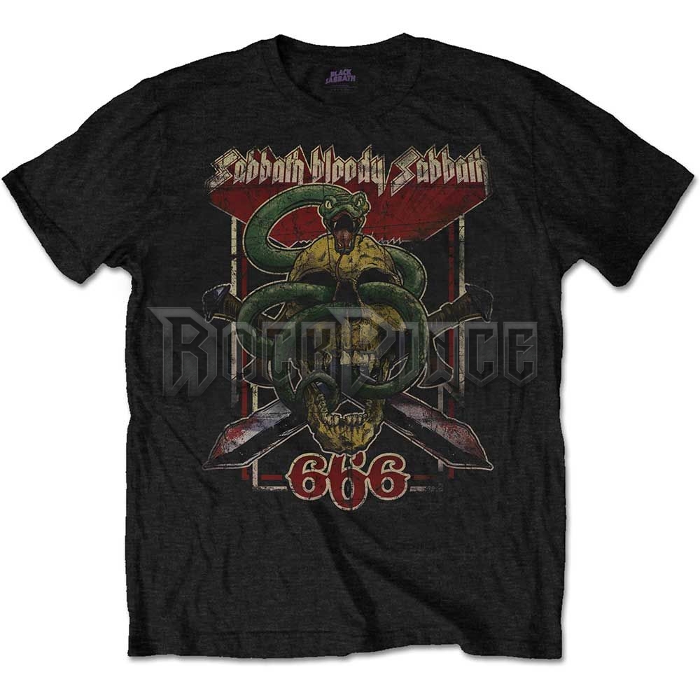 Black Sabbath - Bloody Sabbath 666 - unisex póló - BSTS32MB