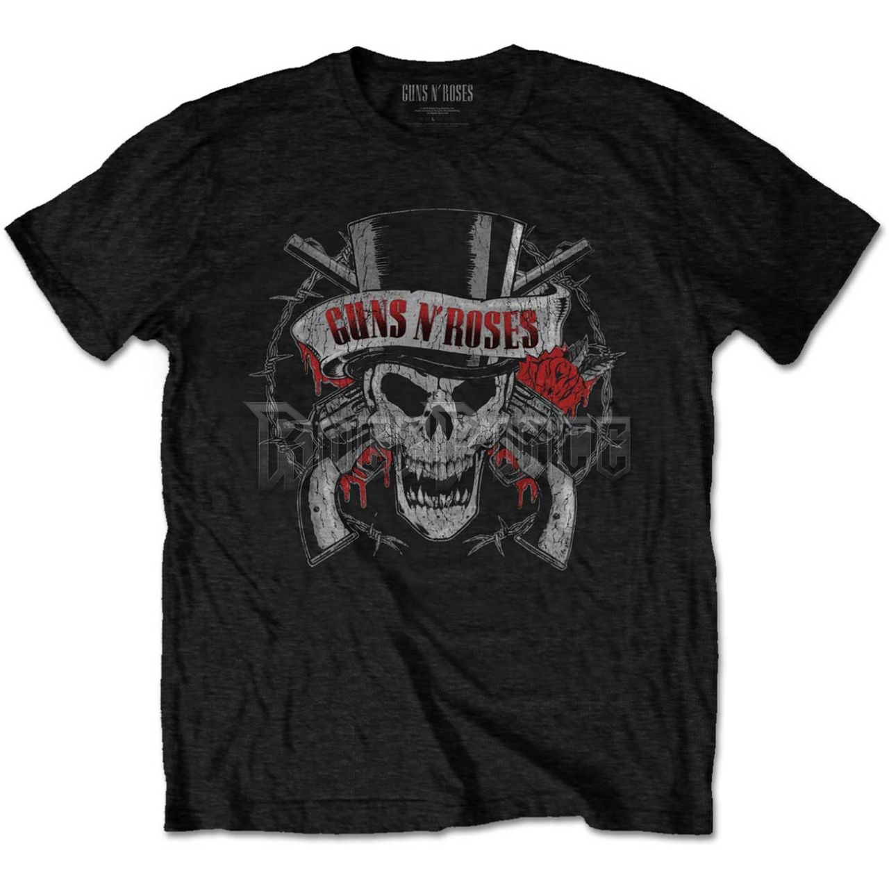 Guns N' Roses - Distressed Skull - unisex póló - GNRTS47MB