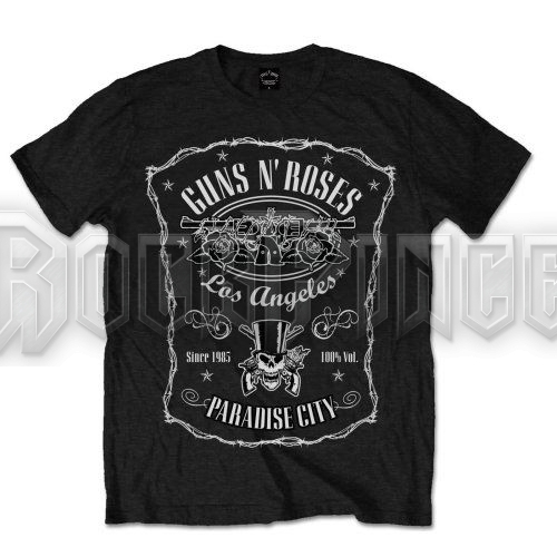 Guns N' Roses - Paradise City Label - unisex póló - GNRTS07MB