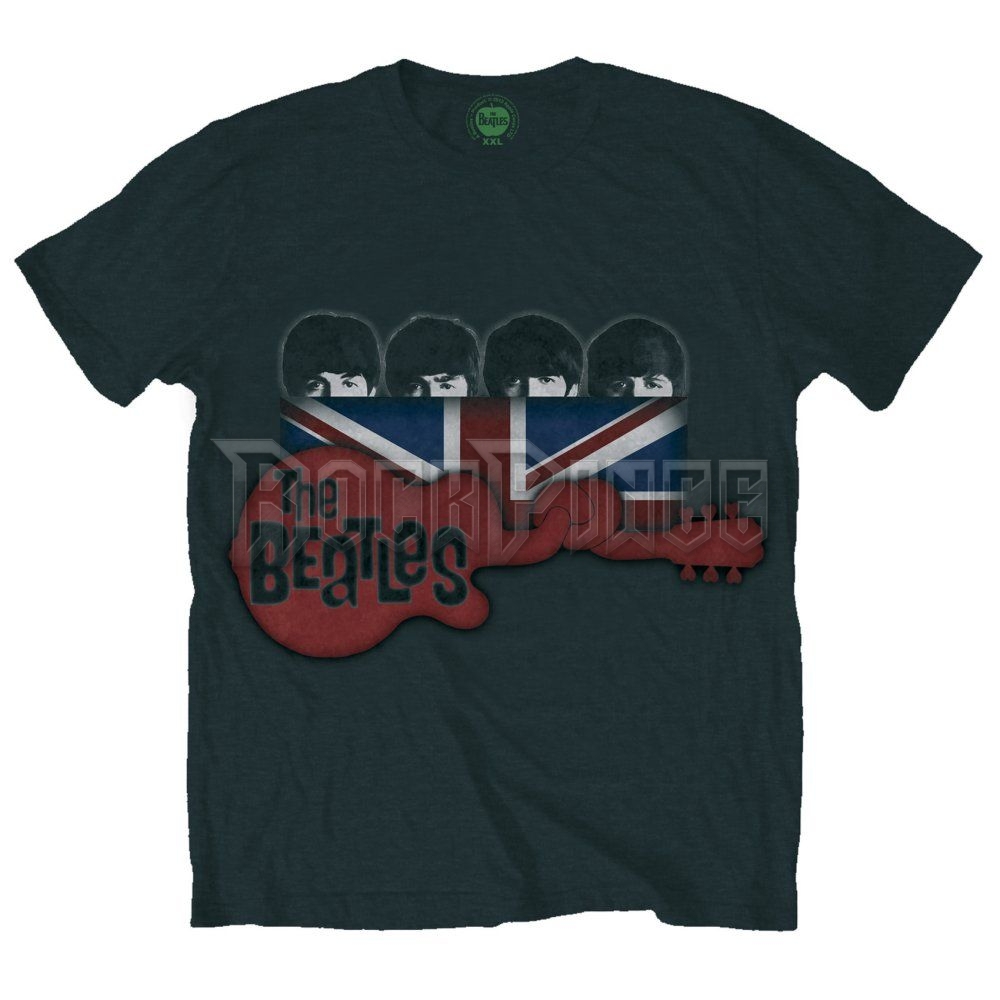 The Beatles - Guitar & Flag - unisex póló - BEATTEE70MB