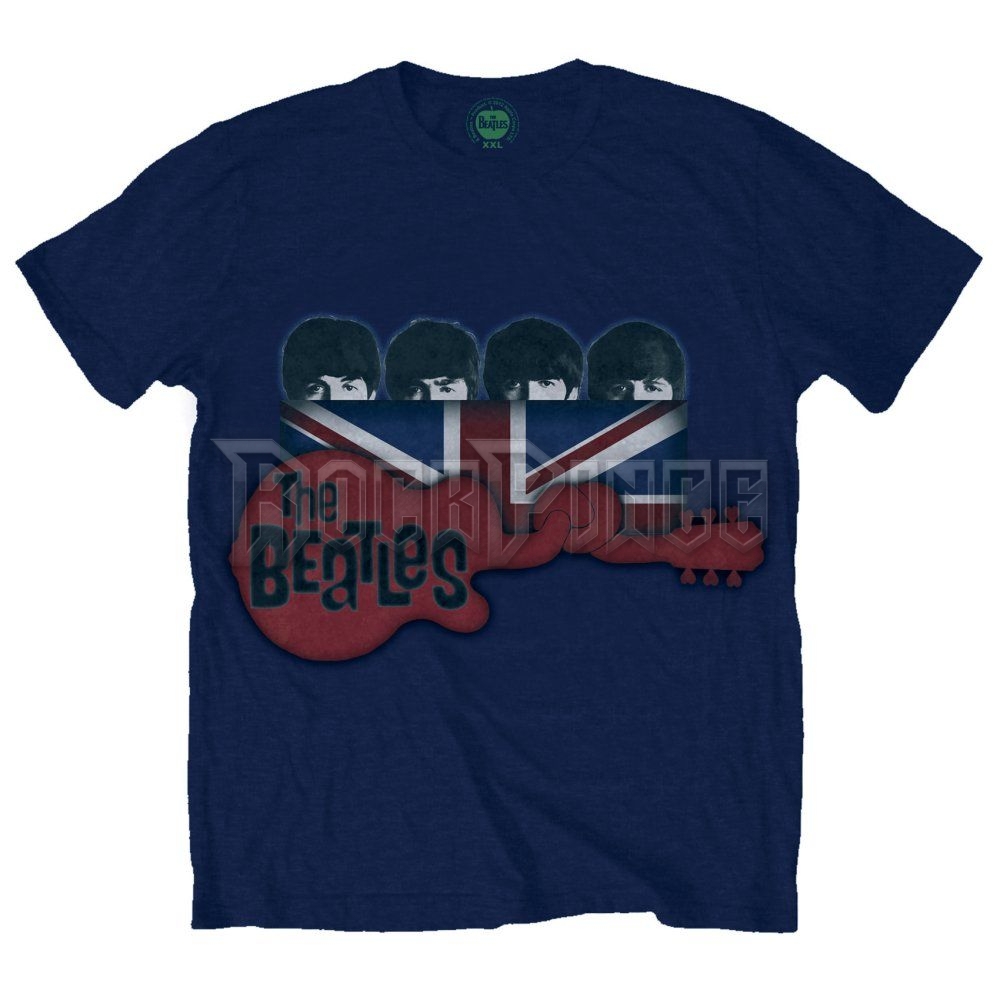 The Beatles - Guitar & Flag - unisex póló - BEATTEE70MN