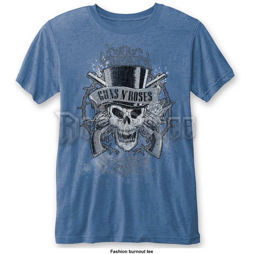 Guns N' Roses - Faded Skull - unisex póló - GNRBO01MBL