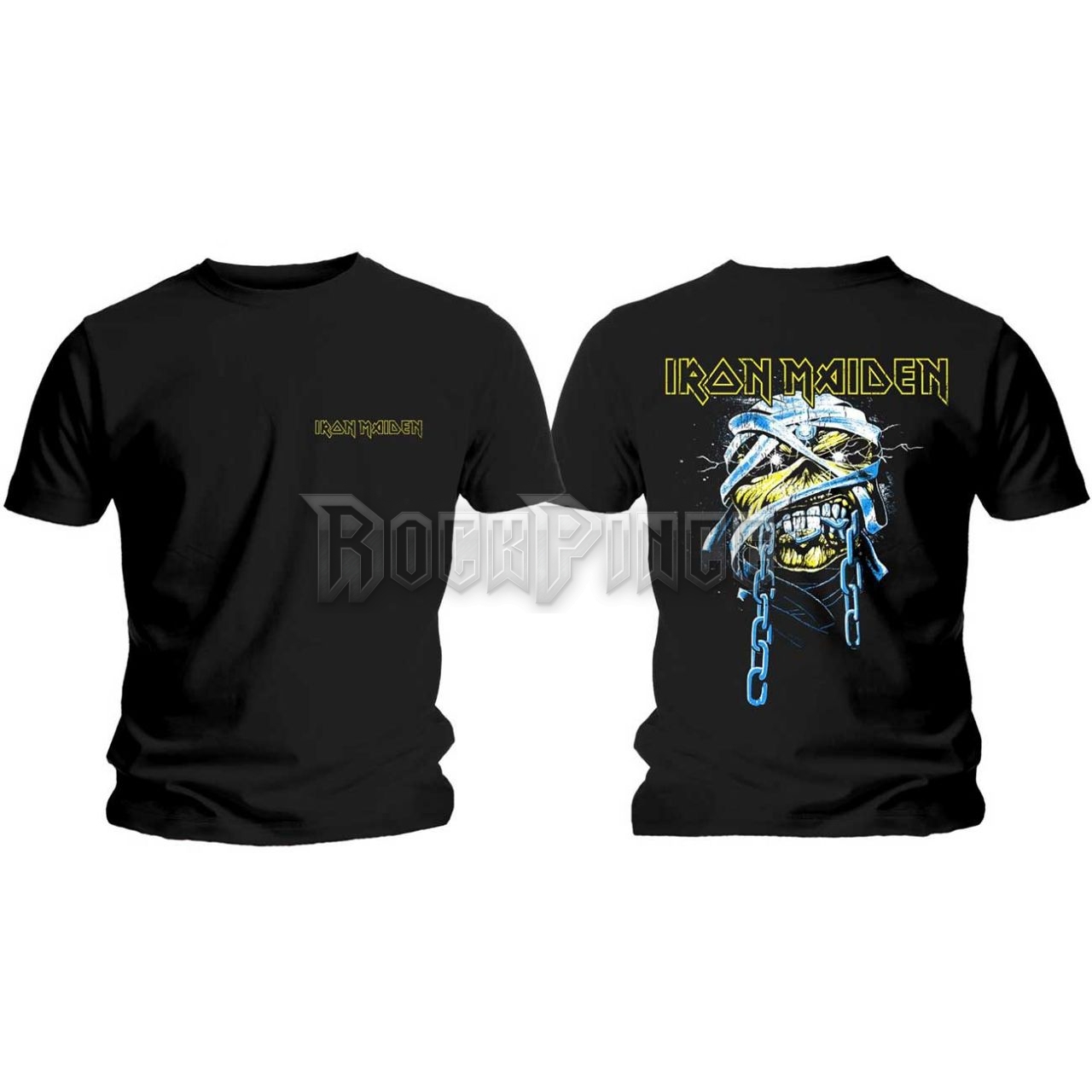 Iron Maiden - Powerslave Head & Logo - unisex póló - IMTEE78MB