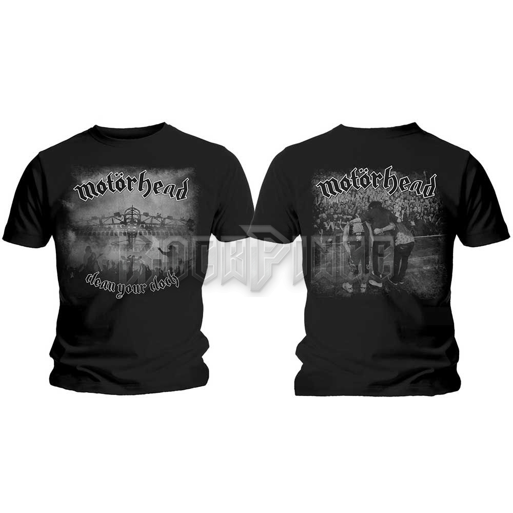 Motörhead - Clean Your Clock B&W - unisex póló - MHEADTEE37MB