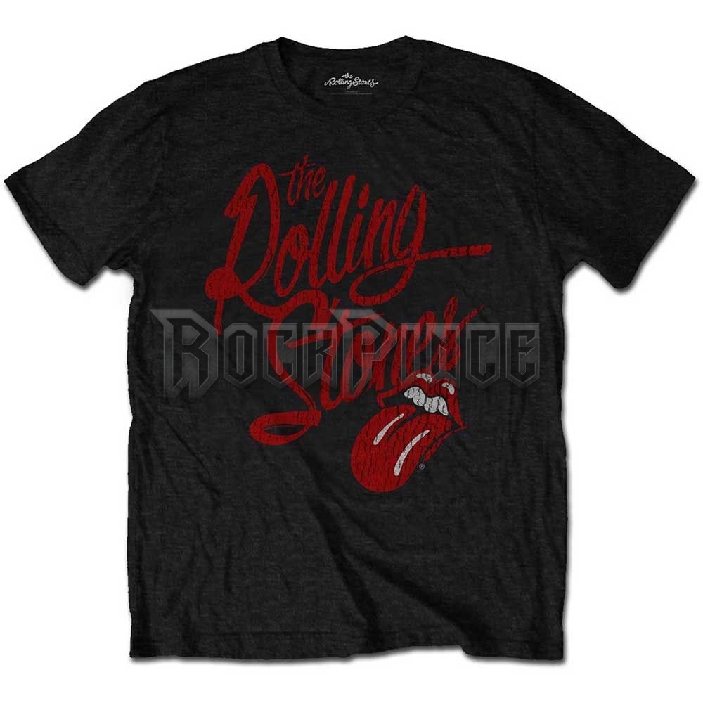 The Rolling Stones - Script Logo - unisex póló - RSTS93MB