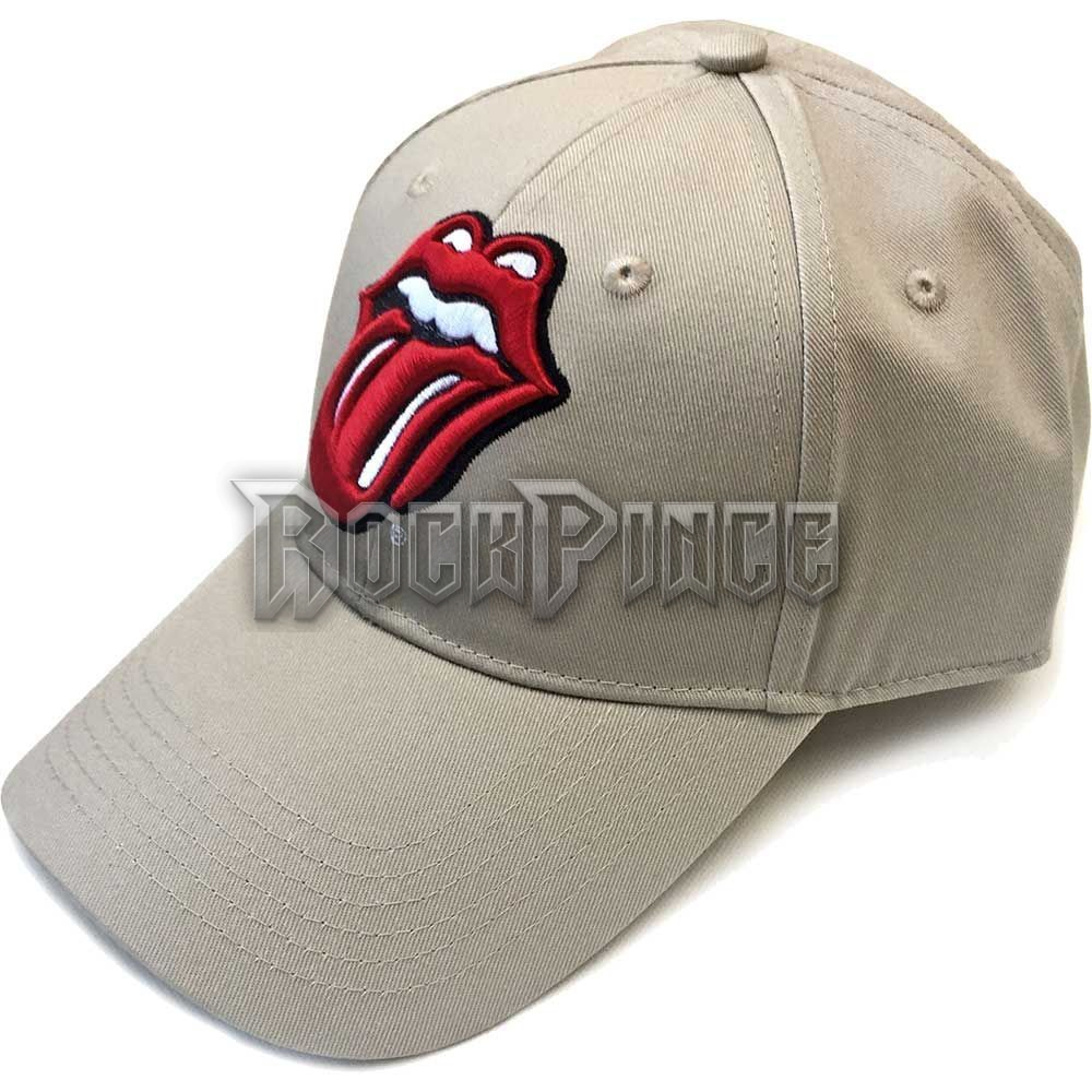 The Rolling Stones: Classic Tongue (Homok) - baseball sapka - RSCAP01S