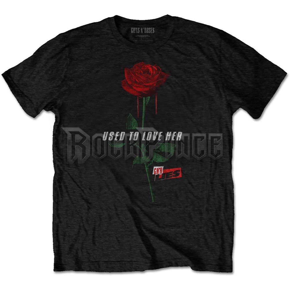 Guns N' Roses - Used to Love Her Rose - unisex póló - GNRTS54MB