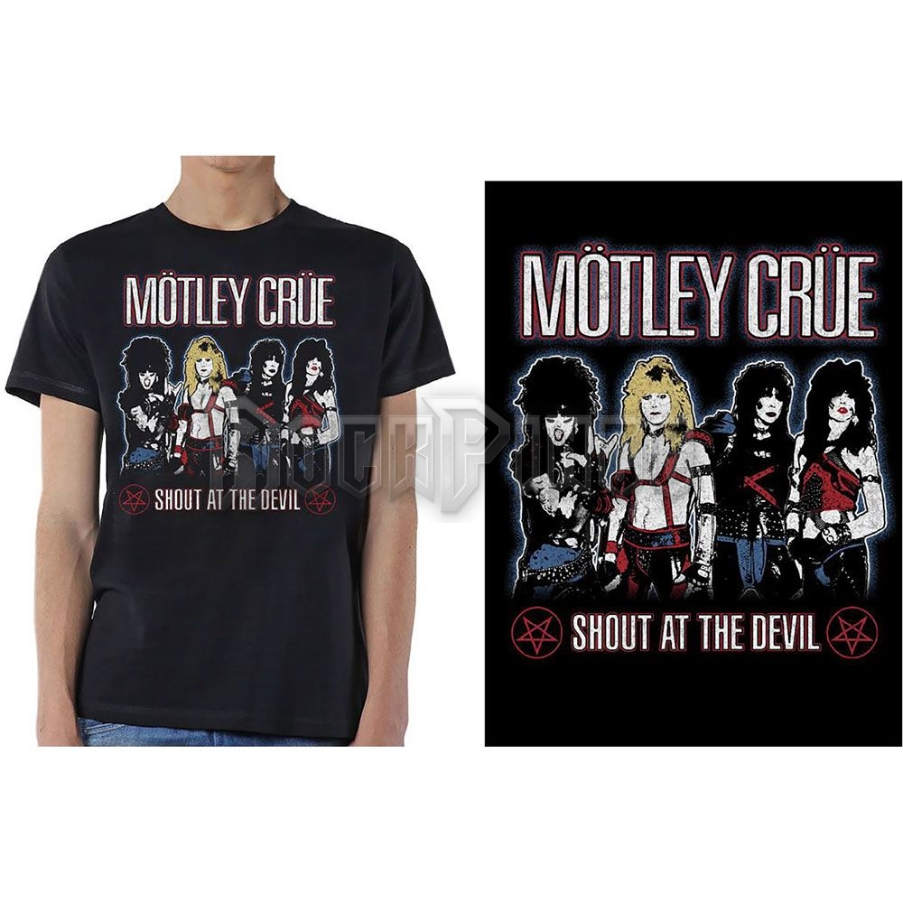 Mötley Crüe - Shout at the Devil - unisex póló - MOTTEE40MB