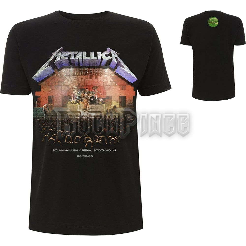 Metallica - Stockholm '86. - unisex póló - METTS11MB