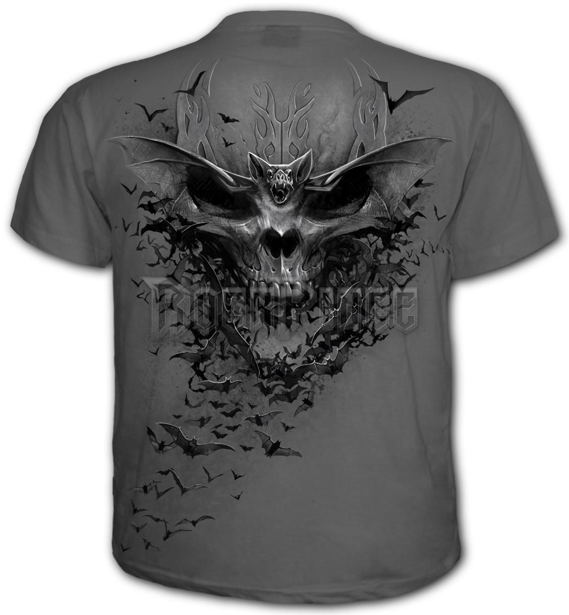 BAT SKULL - T-Shirt Charcoal (Plain) - E031M115