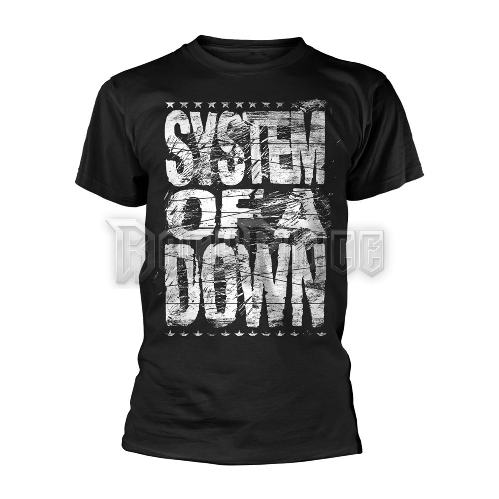 SYSTEM OF A DOWN - DISTRESSED LOGO - Unisex póló - PHD11258