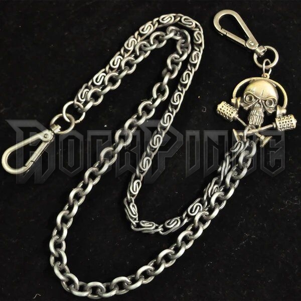 Badass Skull Double Wallet Chain - pénztárcalánc (Kód:50)