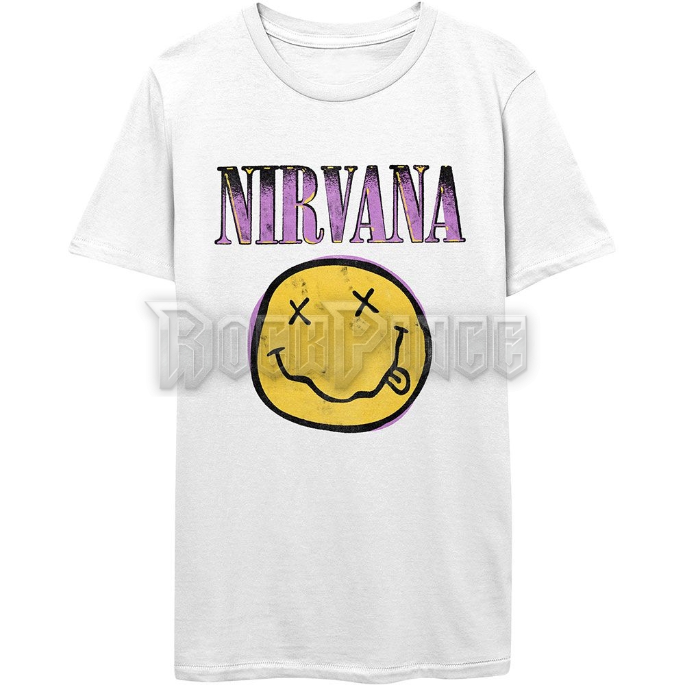 Nirvana - Xerox Happy Face Pink - unisex póló - NIRVTS15MW