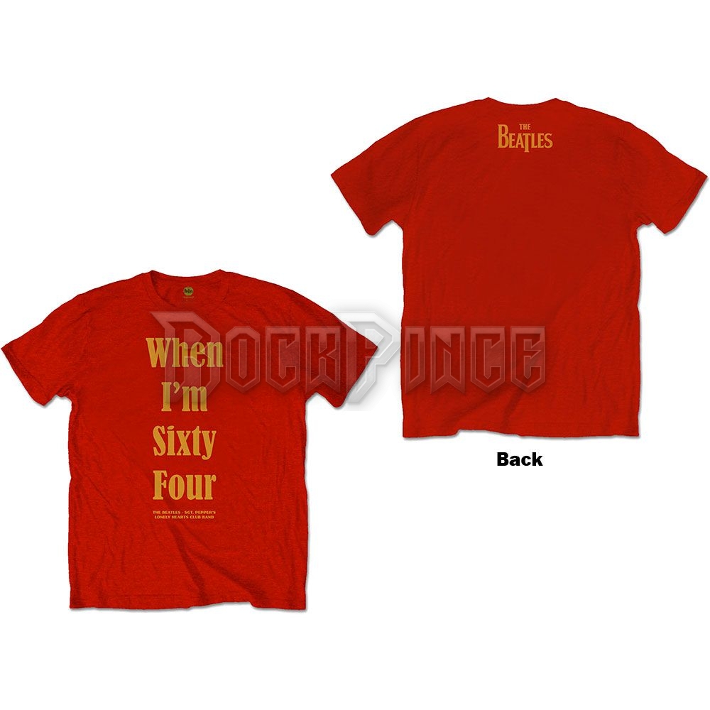 The Beatles - When I'm Sixty Four - unisex póló - BEATTEE401MR