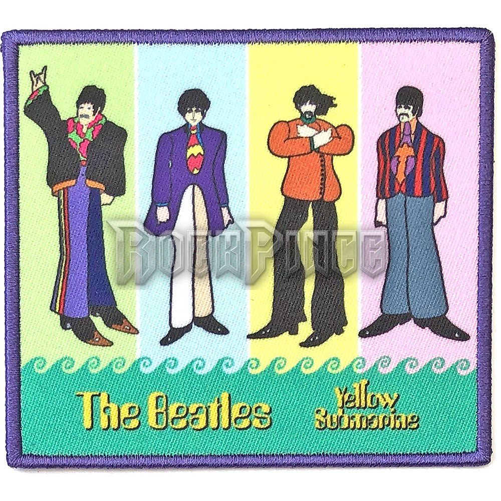 The Beatles - Yellow Submarine Band in Stripes - kisfelvarró - YSPAT16