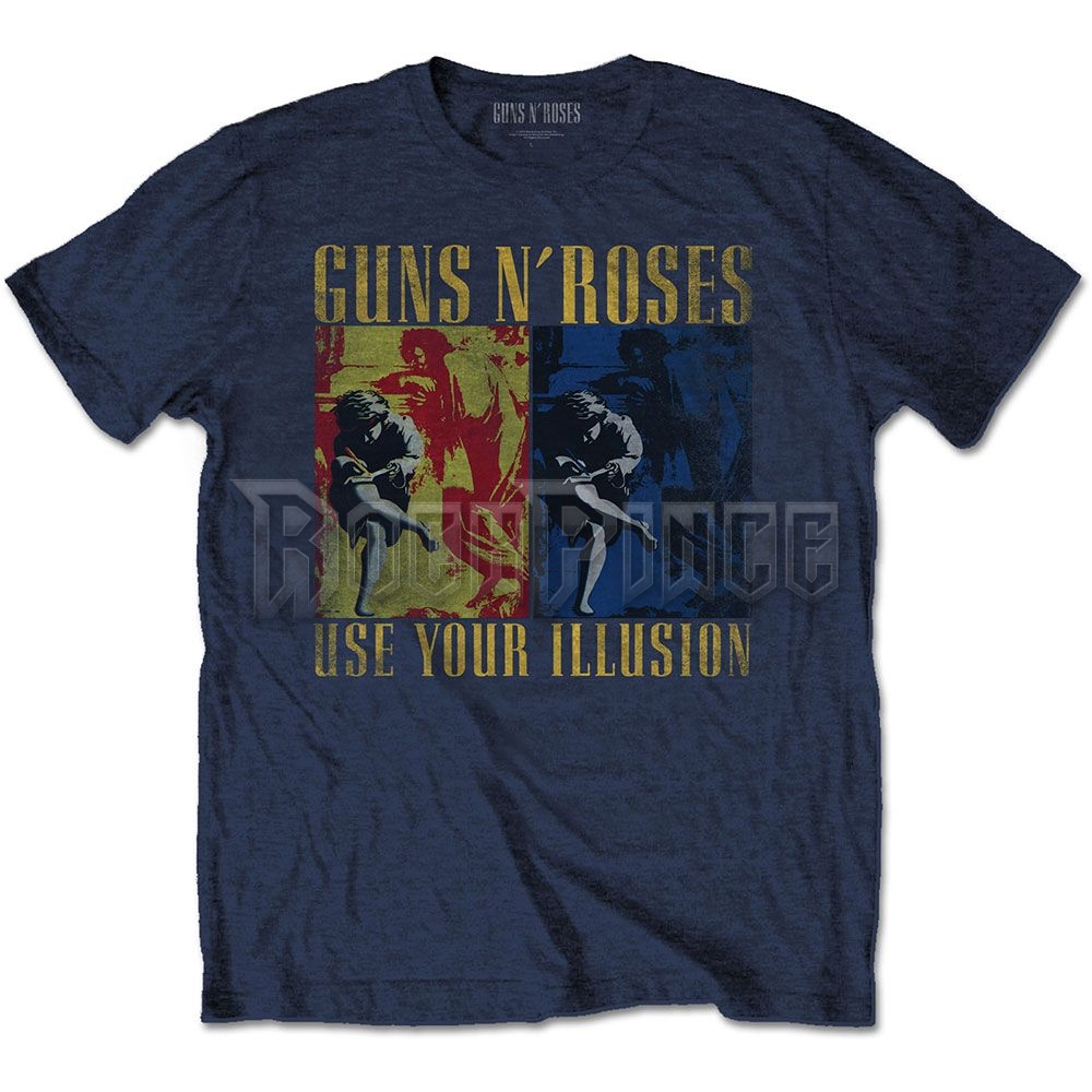 Guns N' Roses - Use Your Illusion Navy - unisex póló - GNRTS70MN