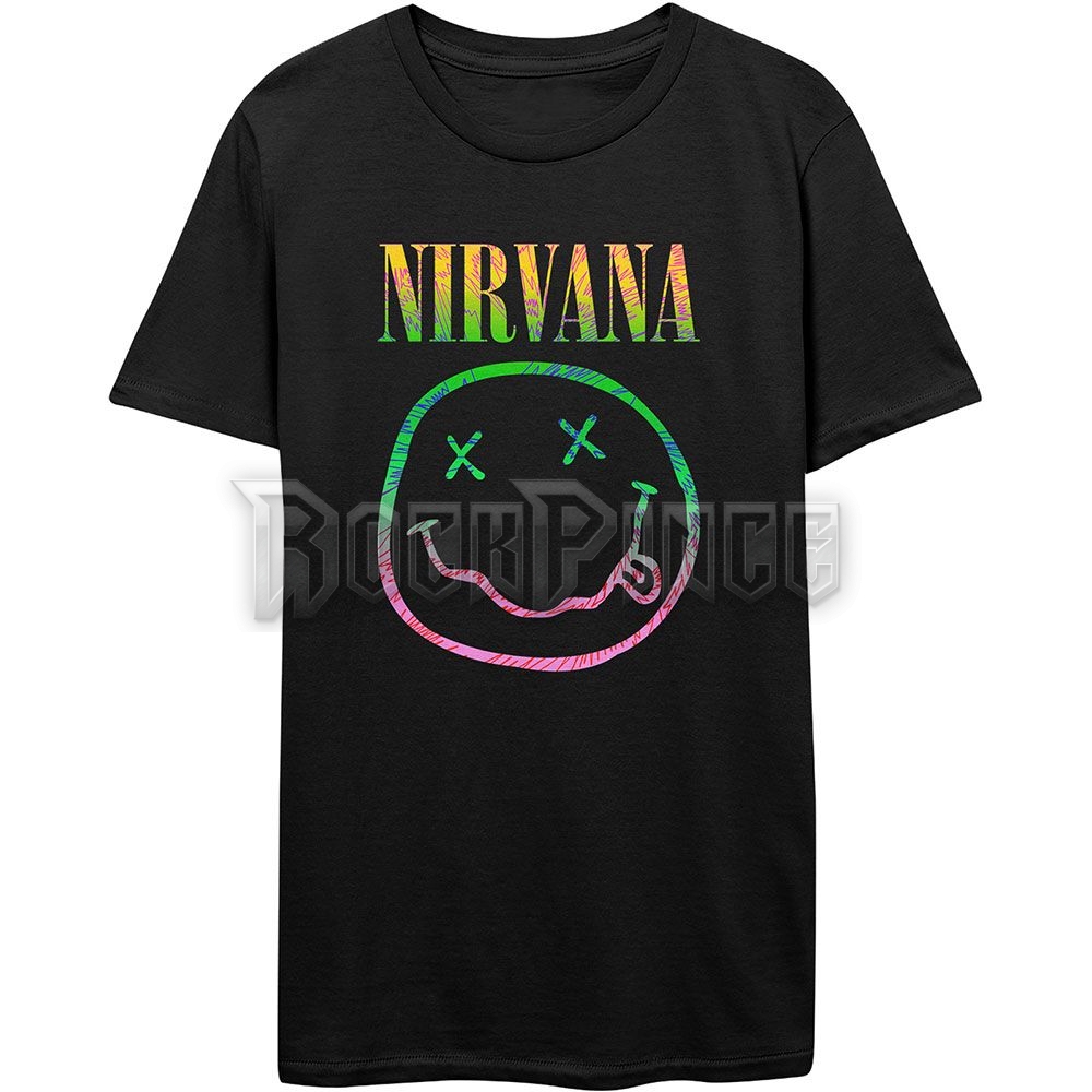 Nirvana - Sorbet Ray Happy Face - unisex póló - NIRVTS16MB / RTNIR30196