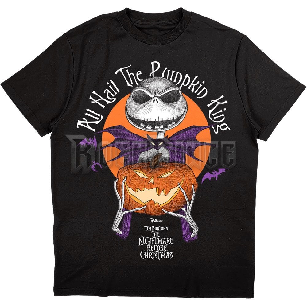 DISNEY - THE NIGHTMARE BEFORE CHRISTMAS ALL HAIL THE PUMPKIN KING - unisex póló - TNBCTS24MB