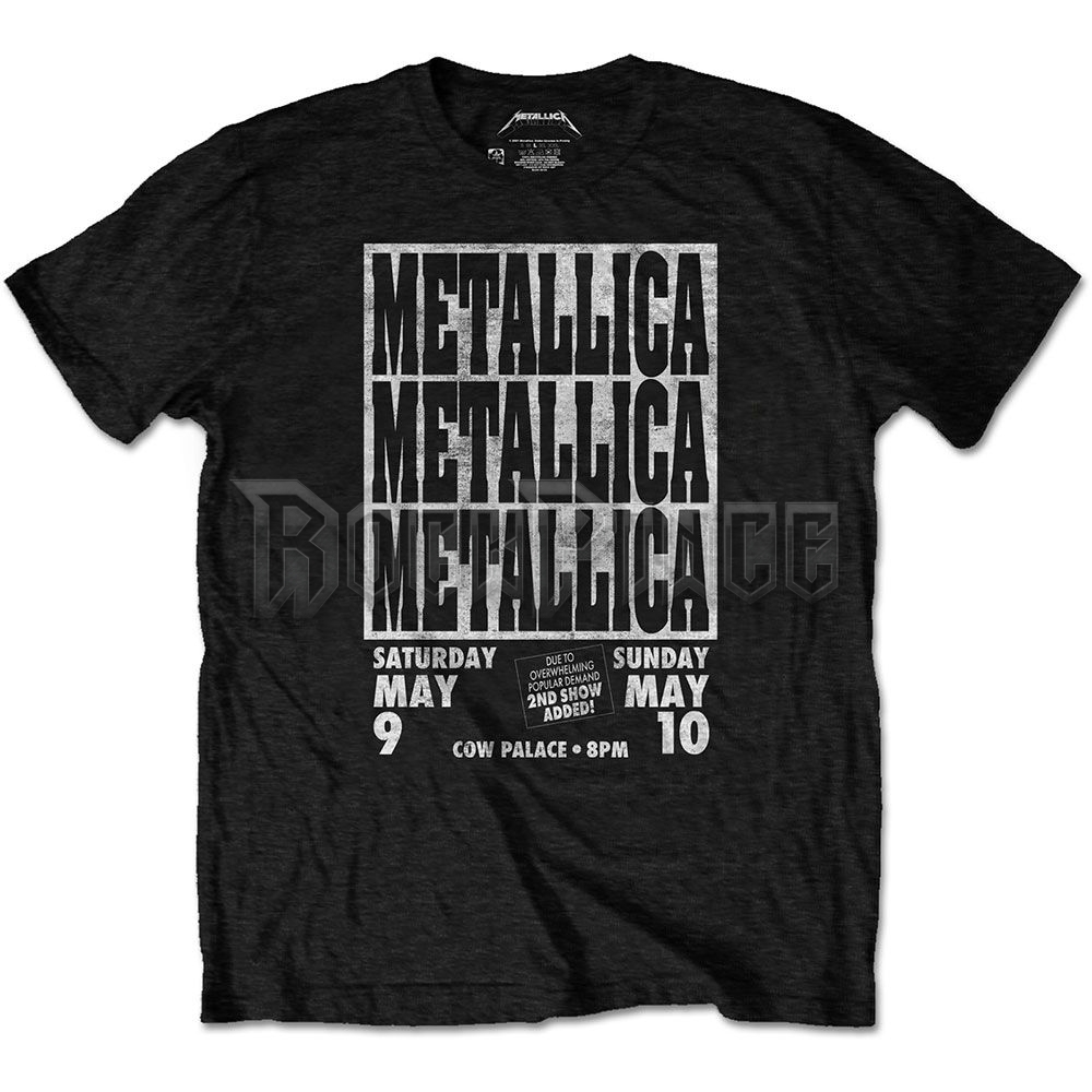 METALLICA - COW PALACE - unisex póló (környezetbarát) - METECOTS02MB