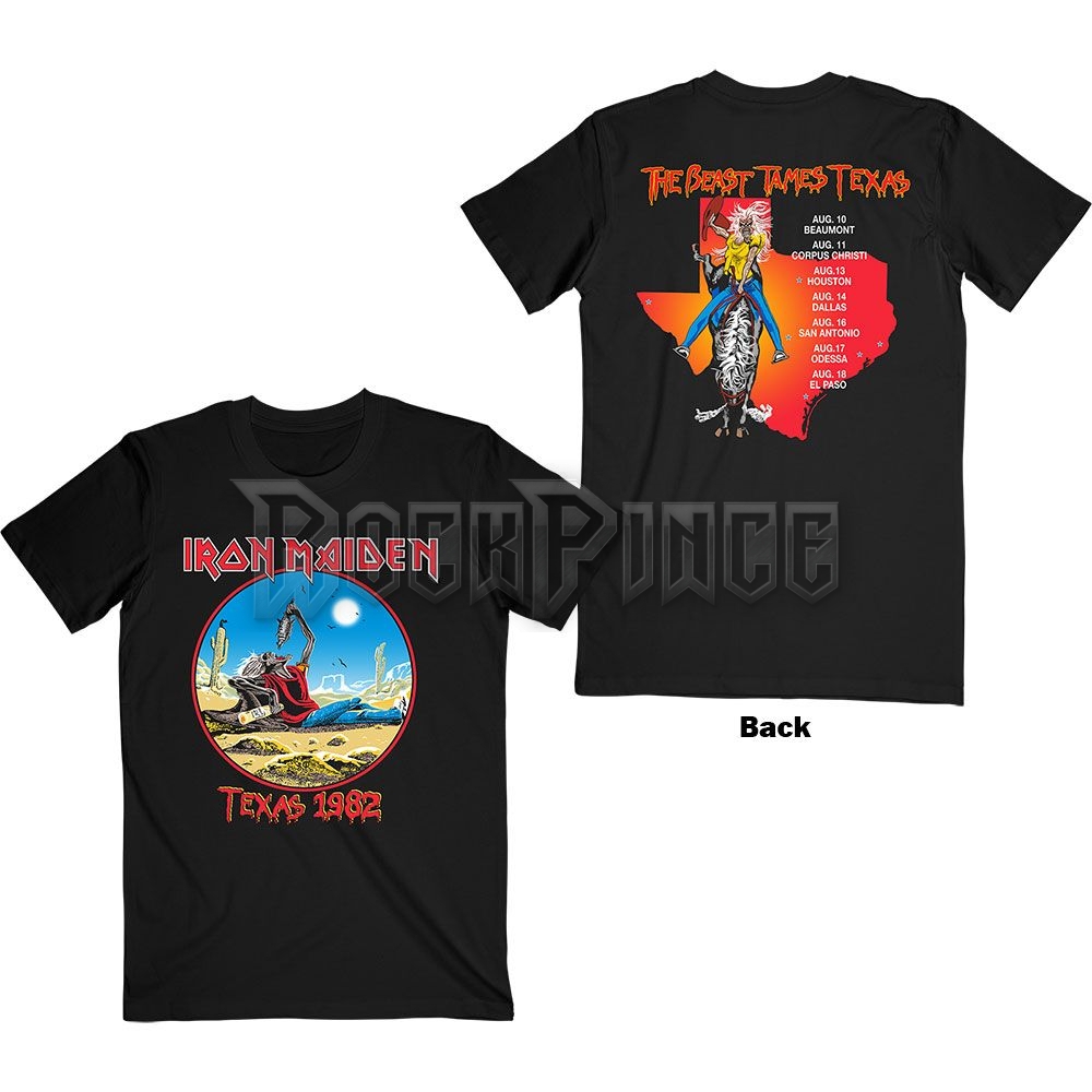 IRON MAIDEN - THE BEAST TAMES TEXAS - unisex póló - IMTEE110MB