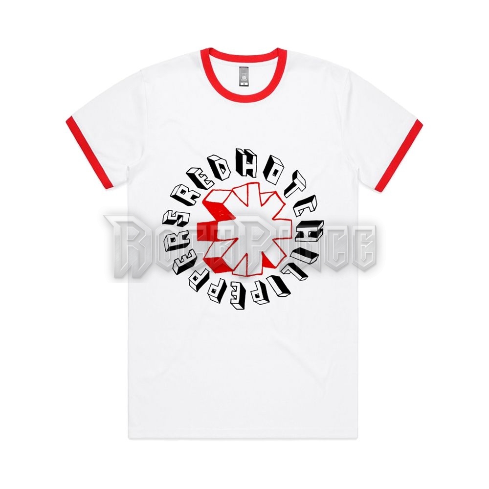 RED HOT CHILI PEPPERS - HAND DRAWN (RINGER) - Unisex póló - PHDRHCTSWHAN