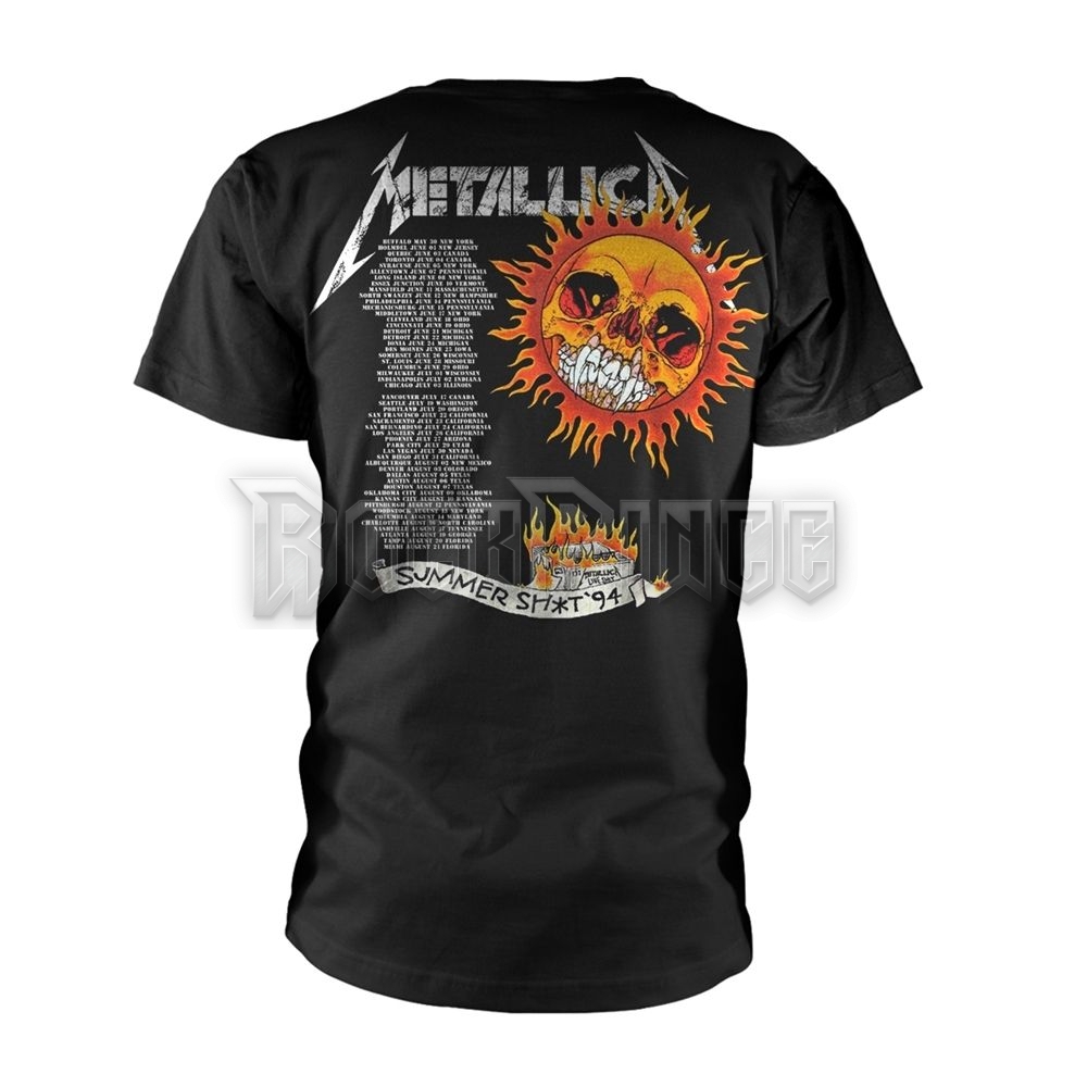 METALLICA - FLAMING SKULL TOUR '94 - Unisex póló - PHDMTLTSBFLA