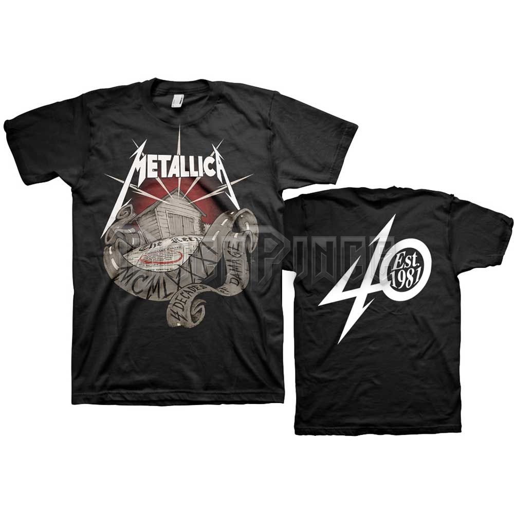 METALLICA - 40TH ANNIVERSARY GARAGE - unisex póló - METTS55MB / PHDMTLTSBGARAGE