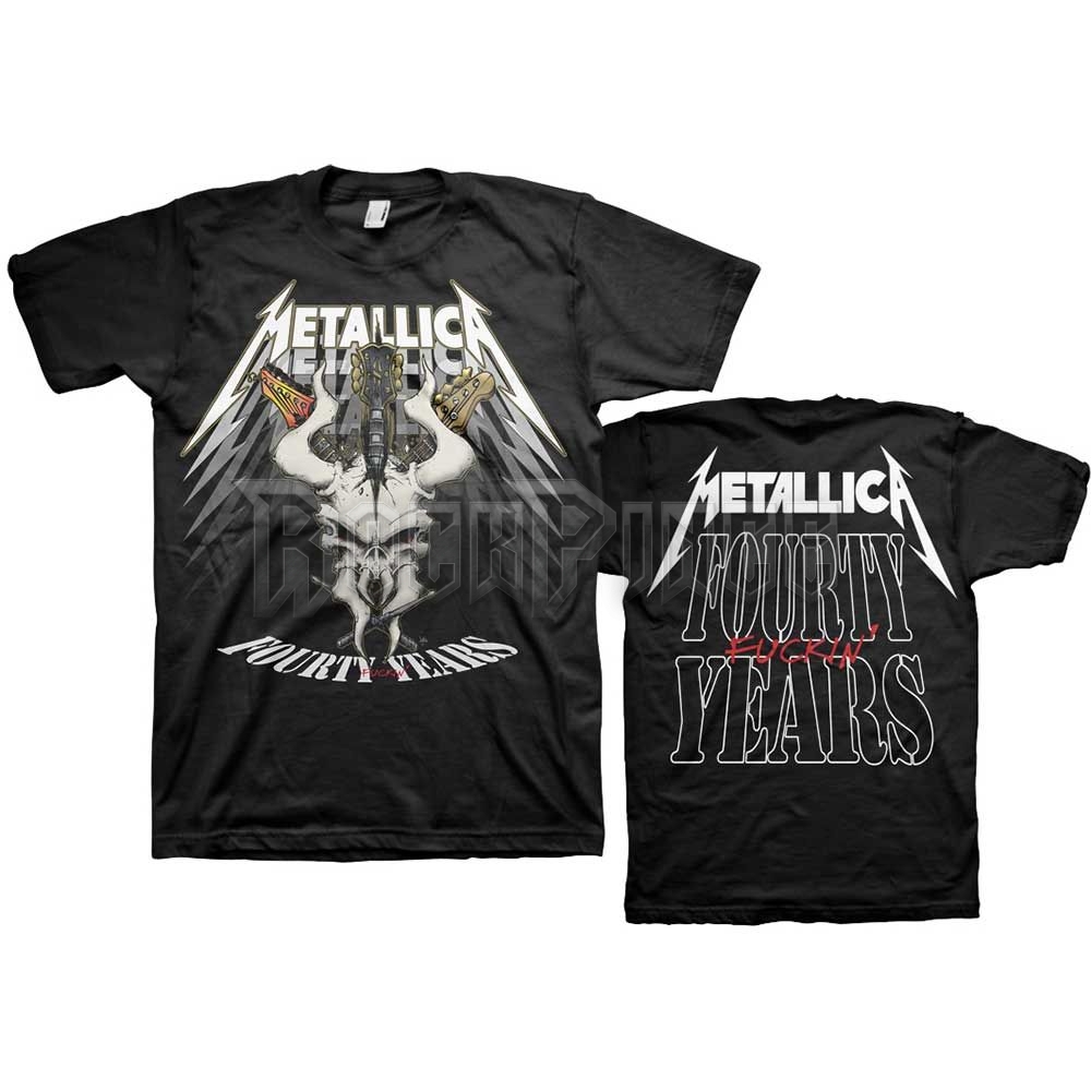 METALLICA - 40TH ANNIVERSARY FORTY YEARS - unisex póló - METTS56MB / PHDMTLTSBFOR