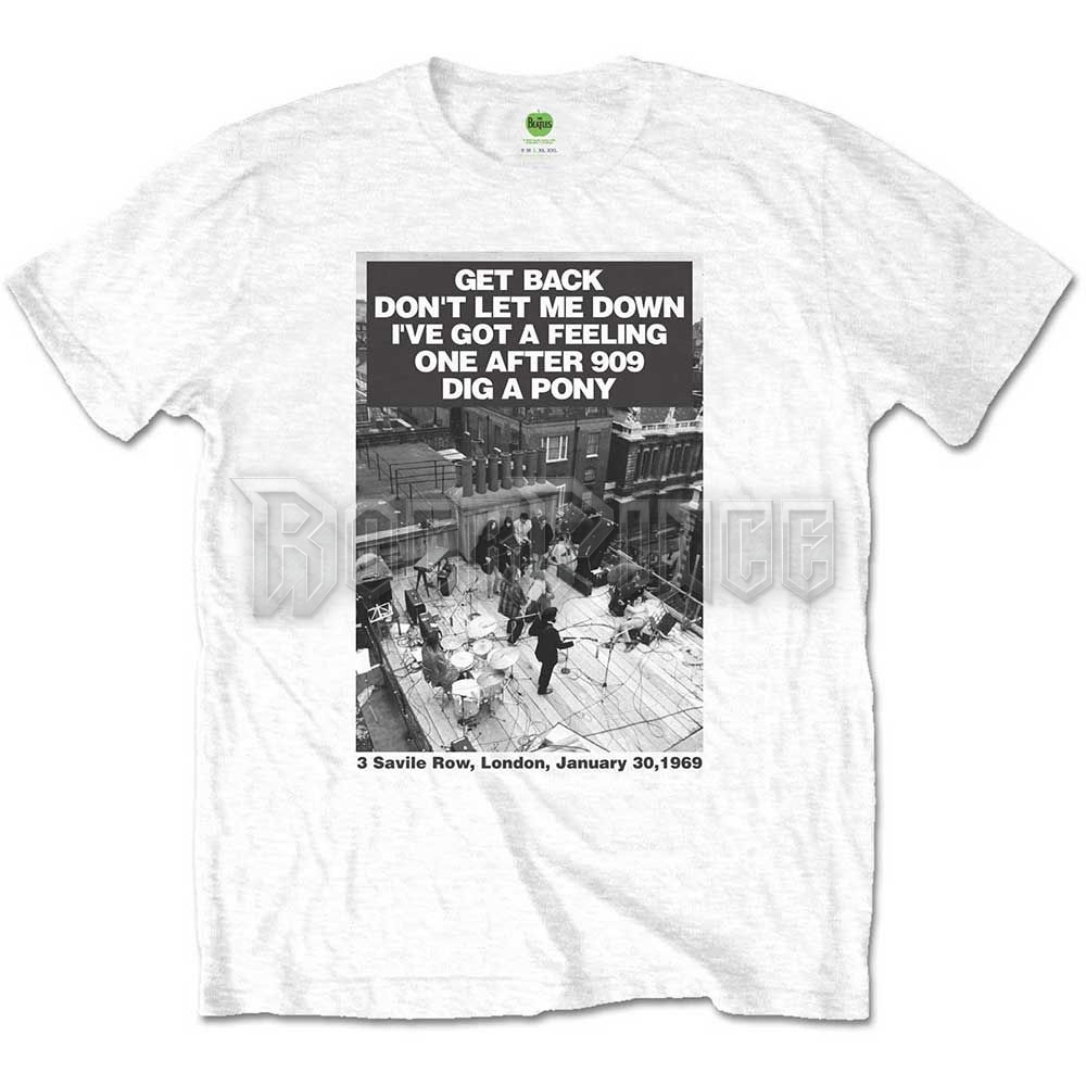 THE BEATLES - Rooftop Songs - unisex póló - BEATTEE418MW