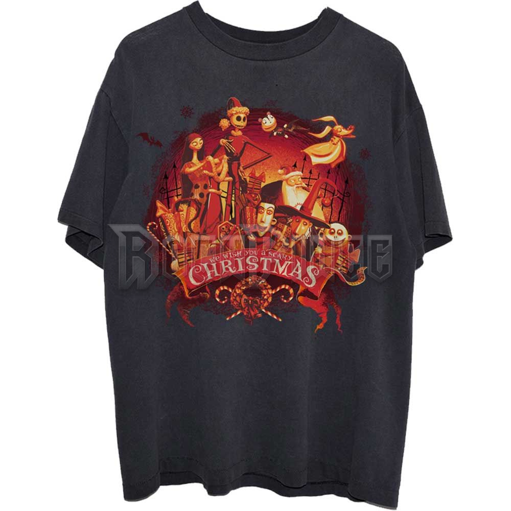 DISNEY - The Nightmare Before Christmas We Wish You A Scary Christmas - unisex póló - TNBCTS33MB