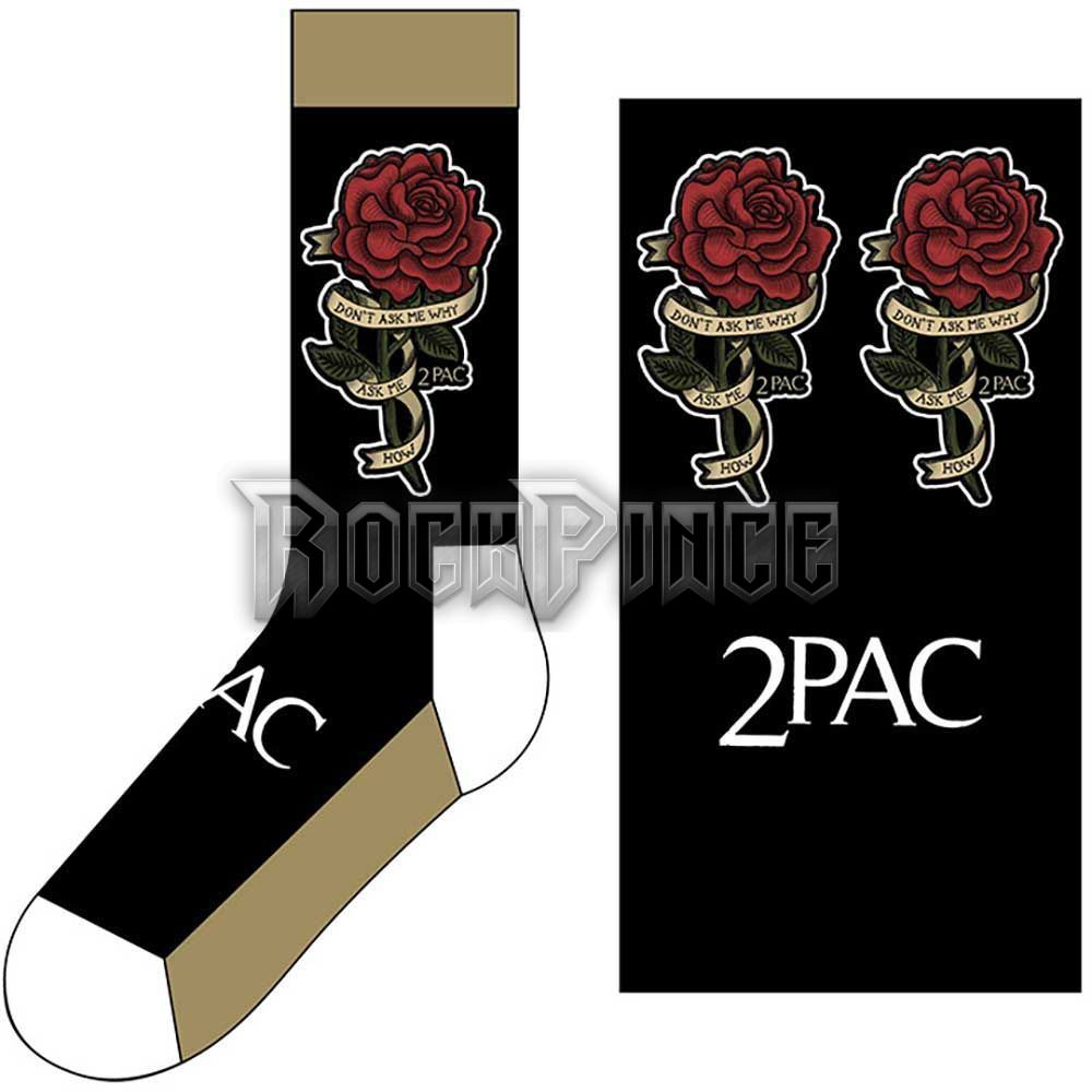 Tupac - Rose - unisex bokazokni (egy méret: 40-45) - 2PACSCK02B