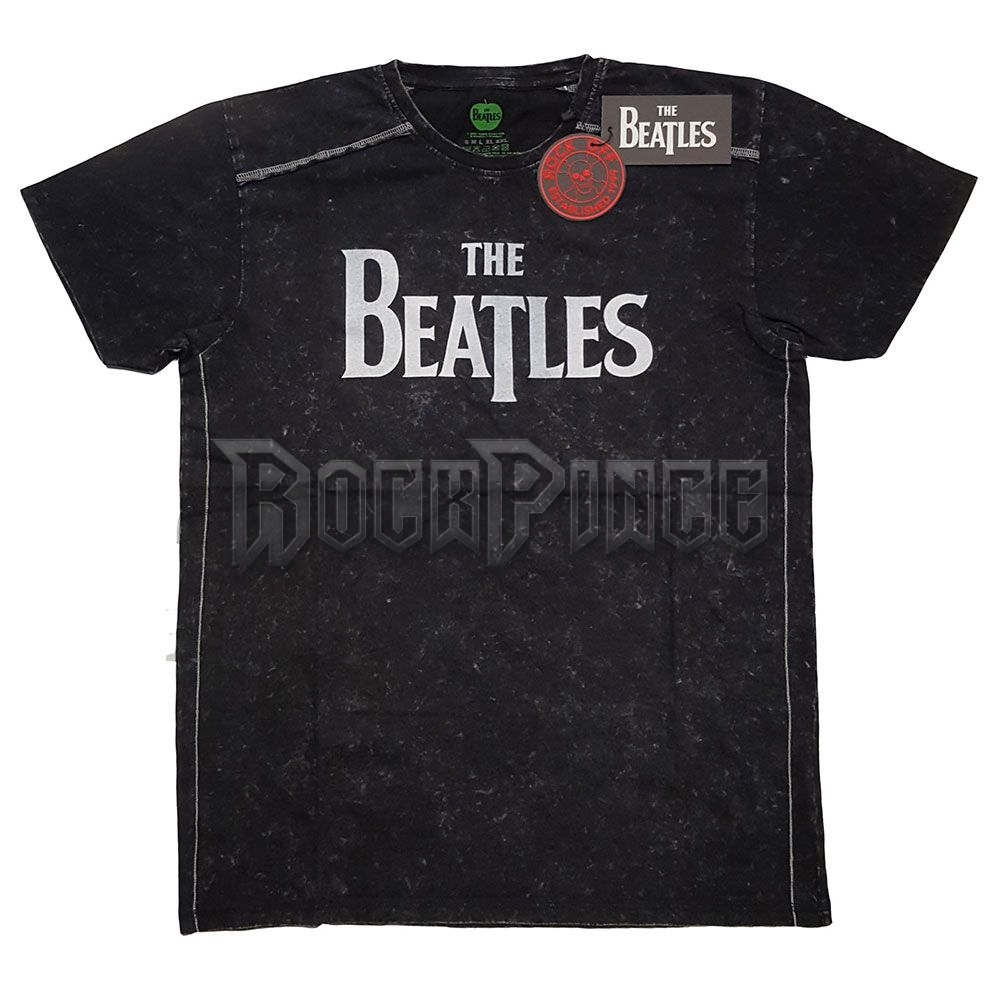 THE BEATLES - DROP T LOGO - unisex póló - BEATSWASH04MB