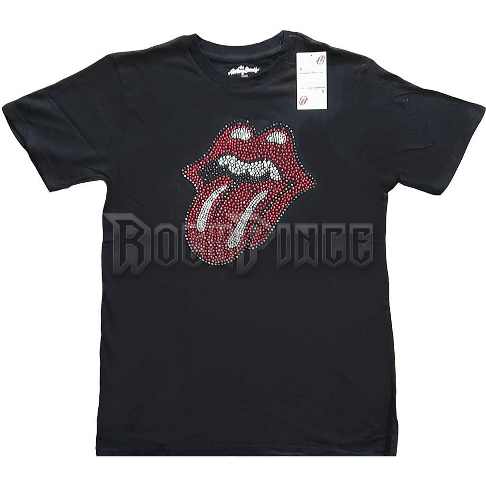 THE ROLLING STONES - CLASSIC TONGUE (DIAMANTE) - unisex póló - RSTEE29MB