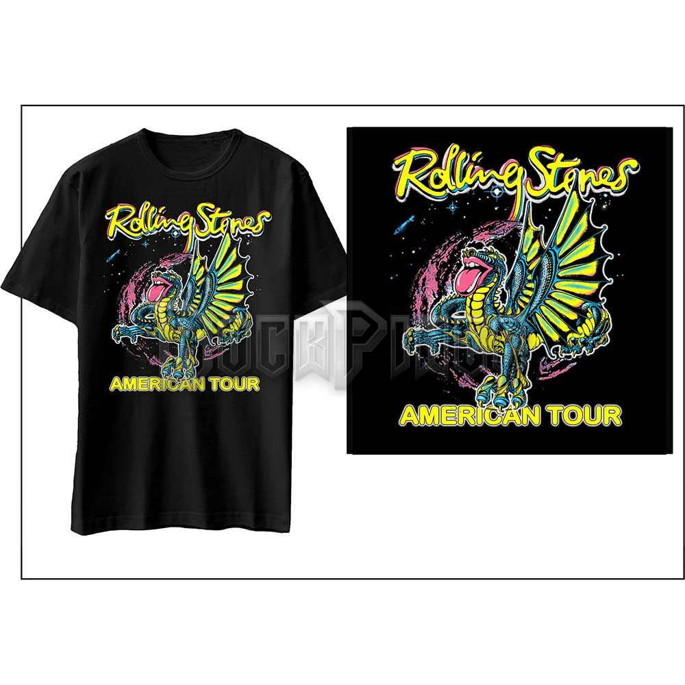 THE ROLLING STONES - AMERICAN TOUR DRAGON - unisex póló - RSTS167MB