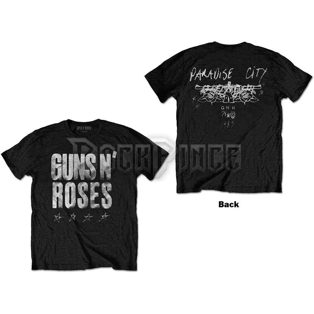 GUNS N' ROSES - PARADISE CITY STARS - unisex póló - GNRTS121MB