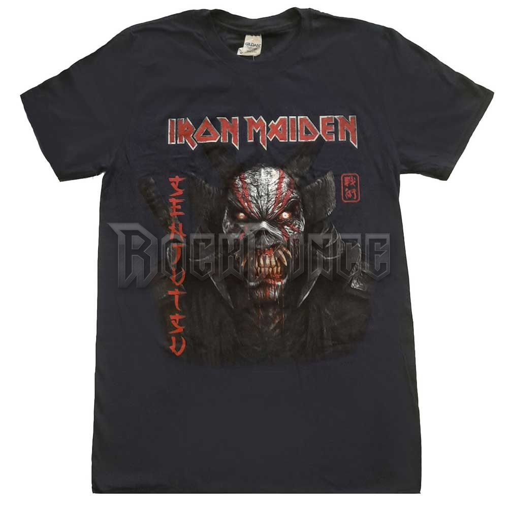 IRON MAIDEN - SENJUTSU BACK COVER VERTICAL LOGO - unisex póló - IMTEE133MN