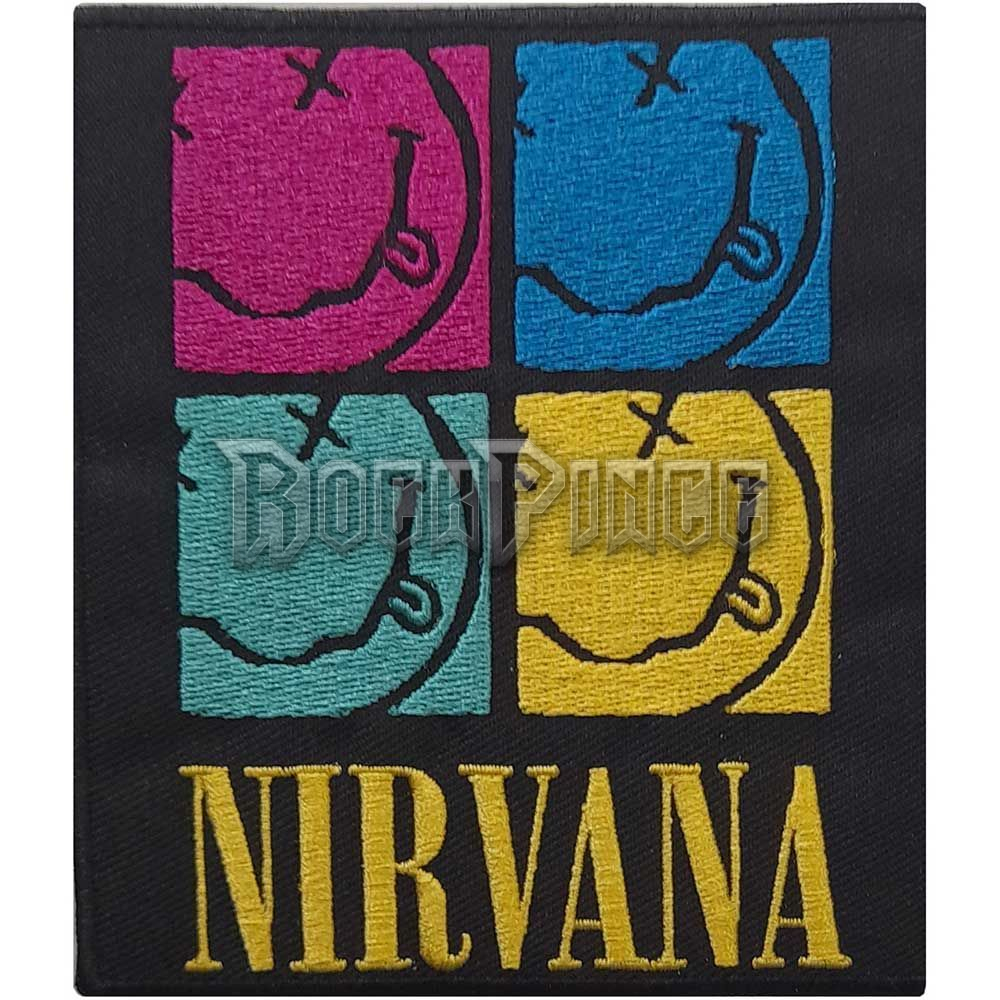 NIRVANA - Happy Face Squares - kisfelvarró - NIRVPAT10