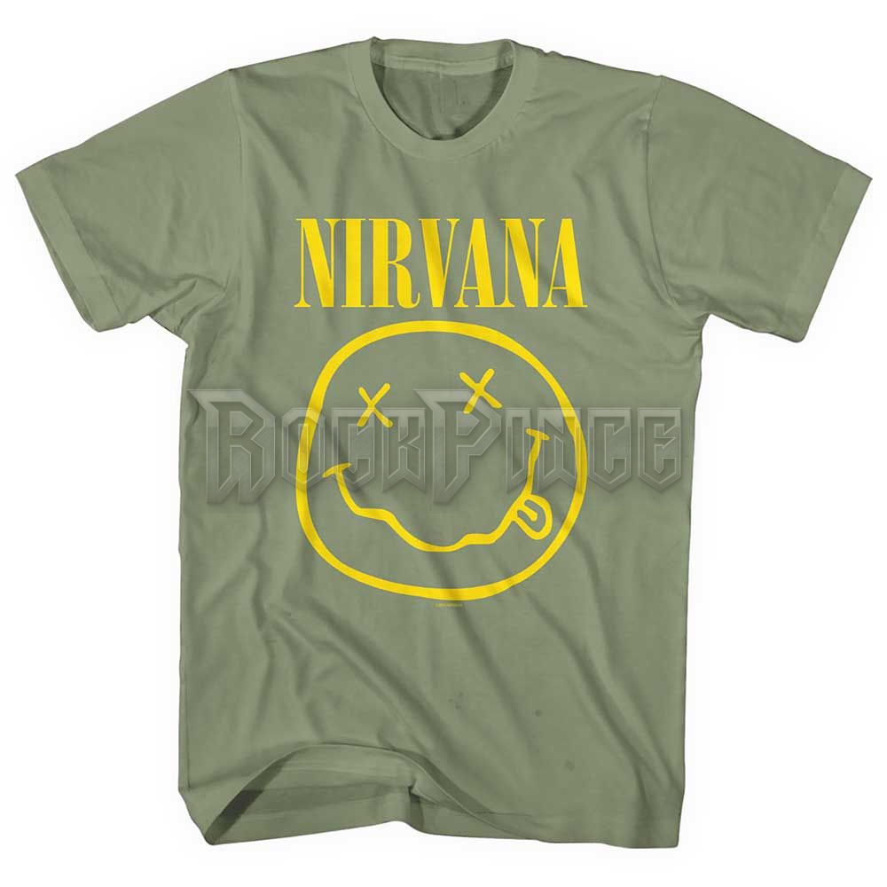 NIRVANA - Yellow Happy Face - unisex póló - NIRVTS04MGR