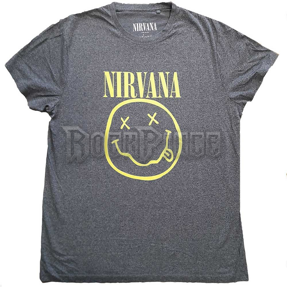 NIRVANA - Yellow Happy Face - unisex póló - NIRVTS07MBE