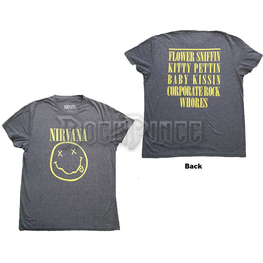 NIRVANA - Yellow Happy Face - unisex póló - NIRVTS07MBE