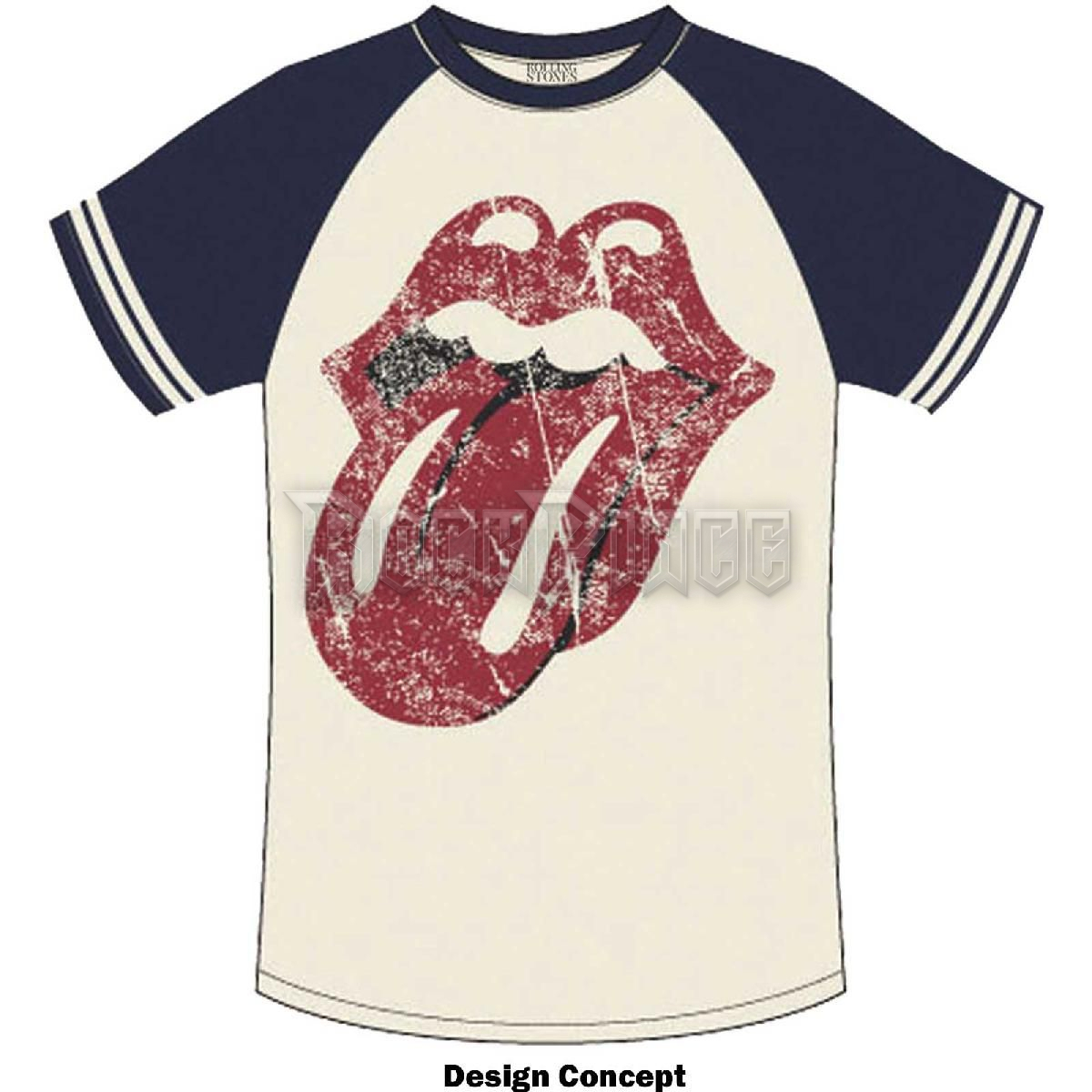 The Rolling Stones - Lick - unisex raglán ujjú póló - RSRL201MNATN