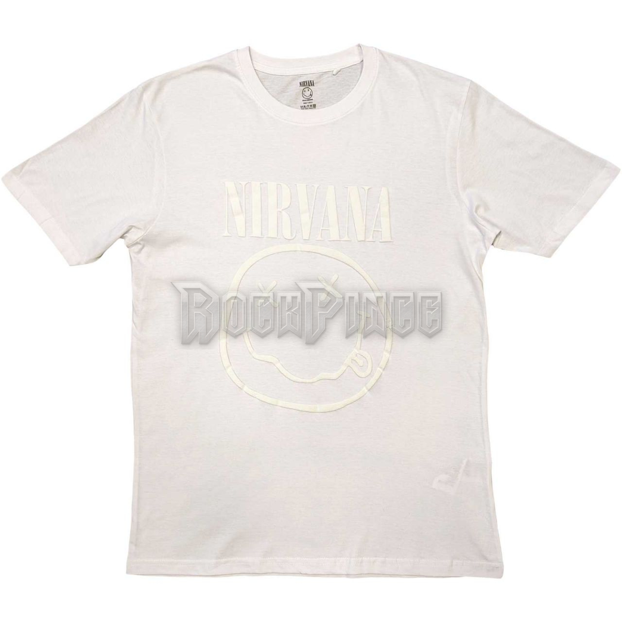 Nirvana - White Happy Face - unisex póló - NIRVTS78MW