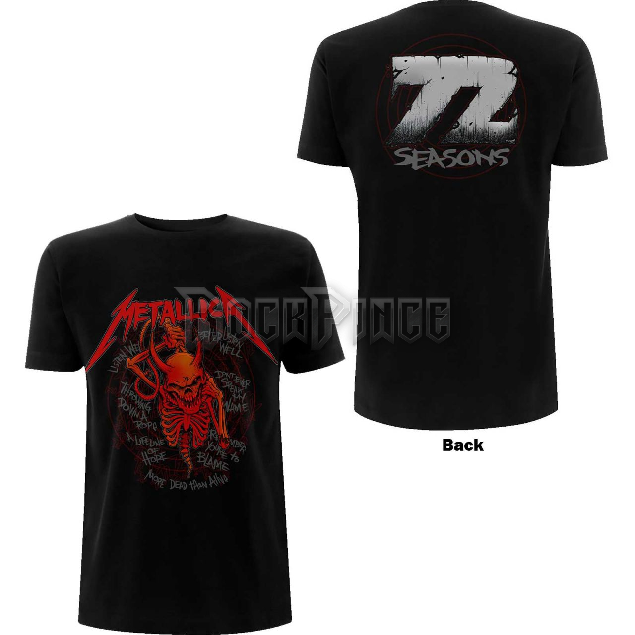 METALLICA - SKULL SCREAMING RED 72 SEASONS - unisex póló - METTS84MB / PHDMTLTSBSKULLRED