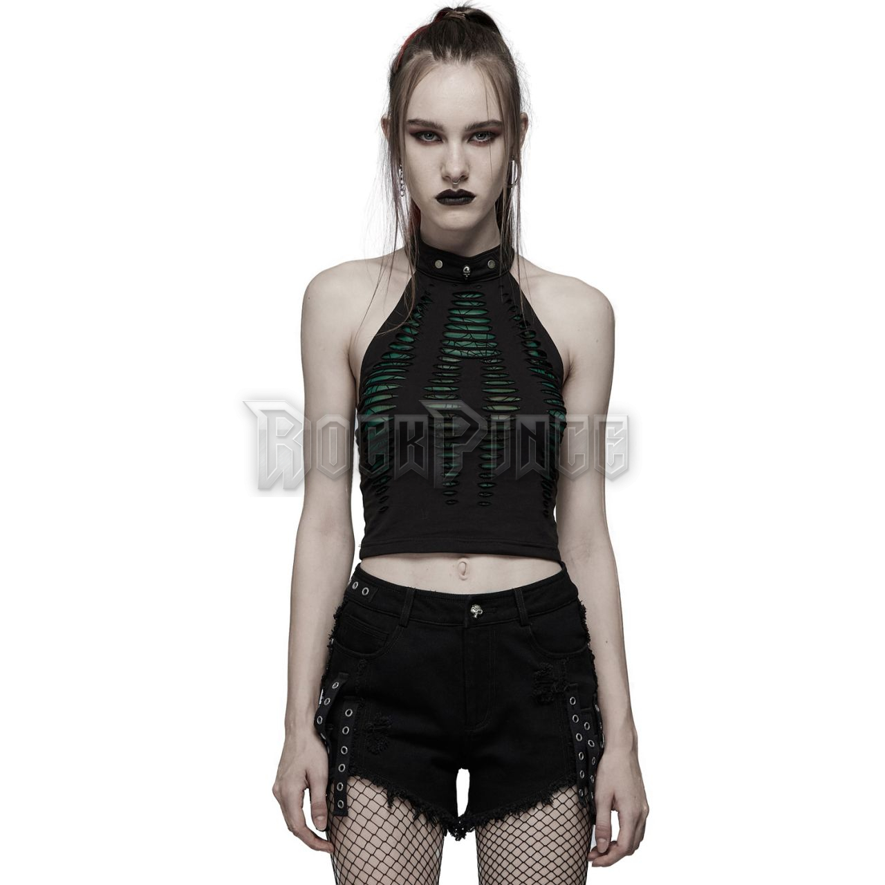 ATOMIC SKIES - crop top WT-712/BK-GR