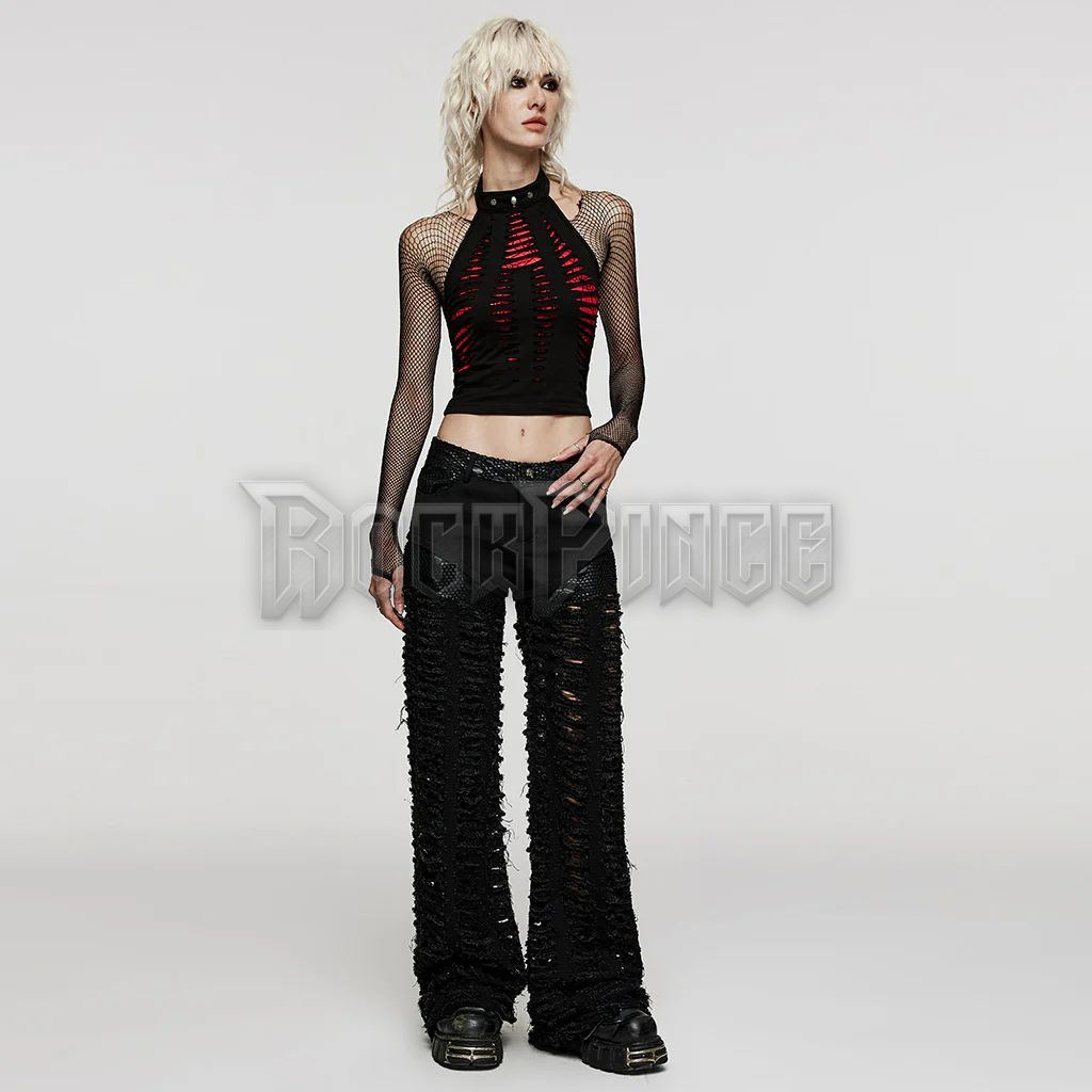 ATOMIC SKIES - crop top WT-712/BK-RD