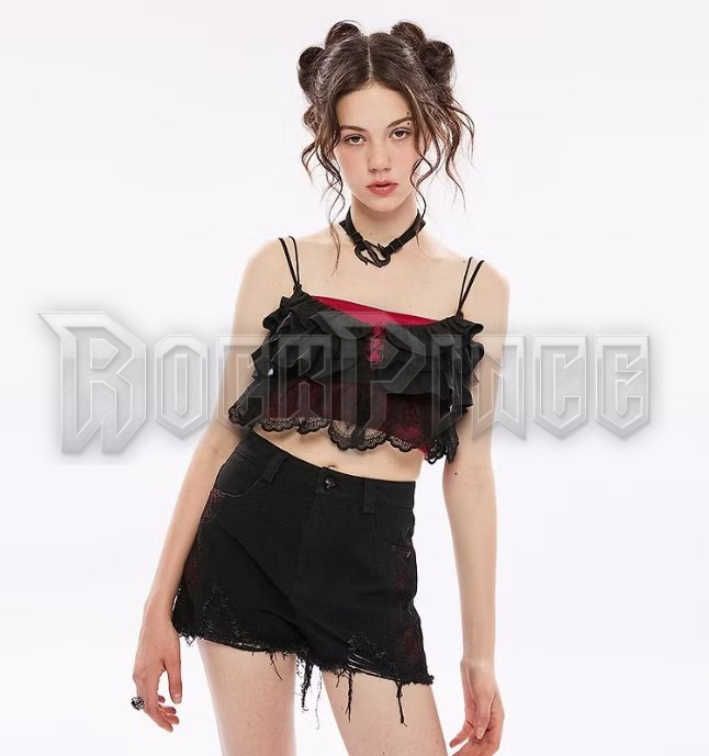 PEONY - crop top OPT-775/BK